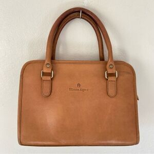 Etienne Aigner Leather Tan Hand Bag